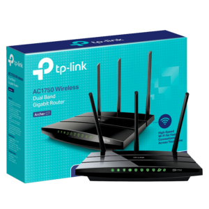 ROUTER TP-LINK ARCHER C7- AC1750 / LAN GIGABIT / 3 ANTENAS EXTERNAS / DUAL BAND / BLACK