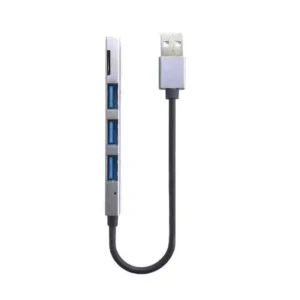HUB USB ANDOWL / 3 PORT USB 3.0 / LECTOR SD / Q-T89 / SILVER