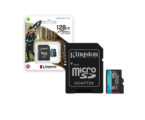 MICRO SD 128GB KINGSTON / CANVAS GO PLUS / 170MBS DE ESCRITURA / V30