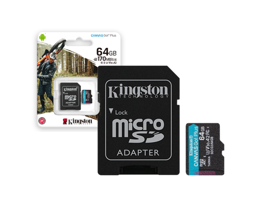 MICRO SD 64GB KINGSTON / CANVAS GO PLUS / 170MBS DE ESCRITURA / V30