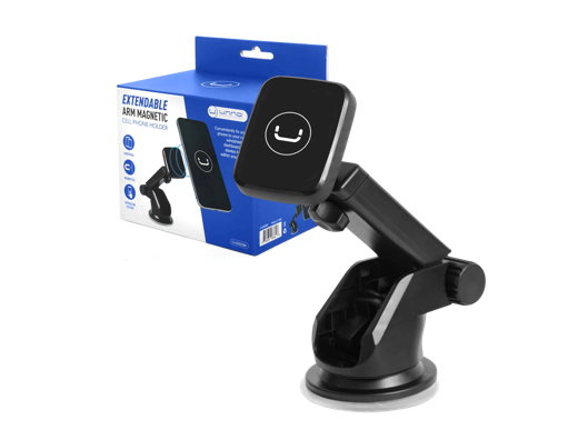 SOPORTE PARA CELULAR AUTO UNNO TEKNO CON BRAZO AJUSTABLE Y SOPORTE MAGNETICO