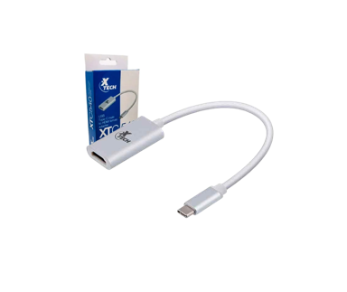 CABLE CONVERIDOR TIPO C A HDMI XTECH / XTC540 / 4K / 25 CM/ WHITE