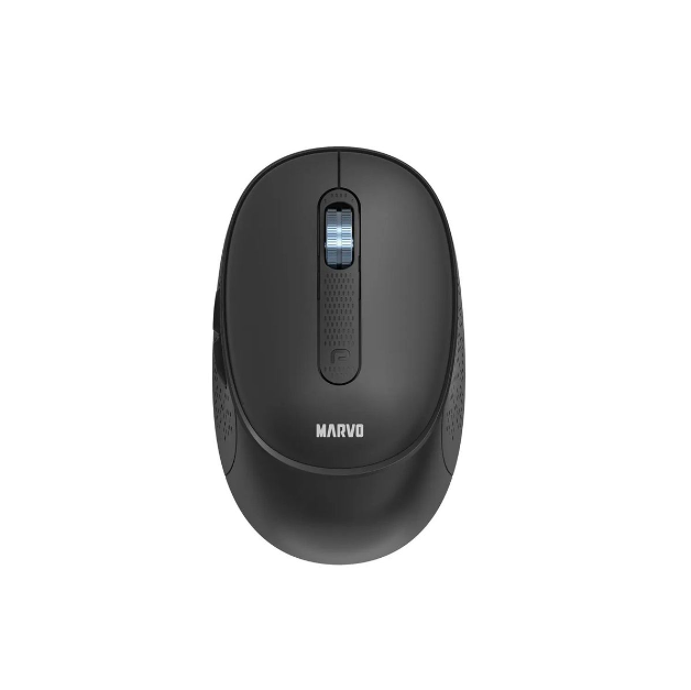 MOUSE INALÁMBRICO MARVO WM111 DUAL 2.4G + BLUETOOTH 5.1 10M DPI 800 1200 1600 6 BOTONES BATERIA 500MAH/ BLACK