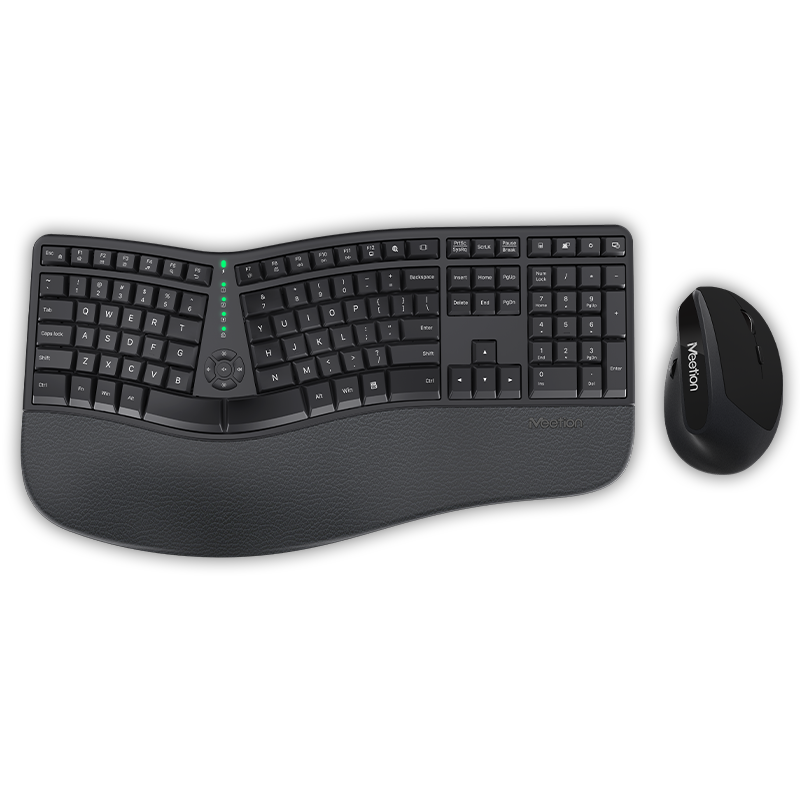 COMBO TECLADO + MOUSE/ MEETION/ INALAMBRICO ERGONOMICO/ MT-DIRECTOR C / RECARGABLE /BLACK.