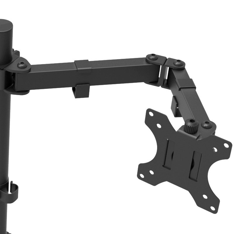 SOPORTE MONITOR KLIP XTREME PARA 13″ A 32″ / DOBLE BRAZO / BASE CONFIGURABLE CON TORNILLO EN C / KPM-310 / BLACK - Imagen 5