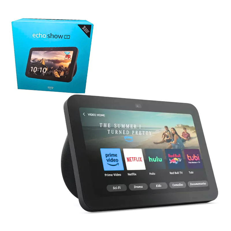 PANTALLA AMAZON ECHO SHOW 8 / 3RA GEN CON ALEXA SMART WIFI / CAMARA HD 13MP / CONECTIVIDAD WIFI-BLUETOOTH / BLACK
