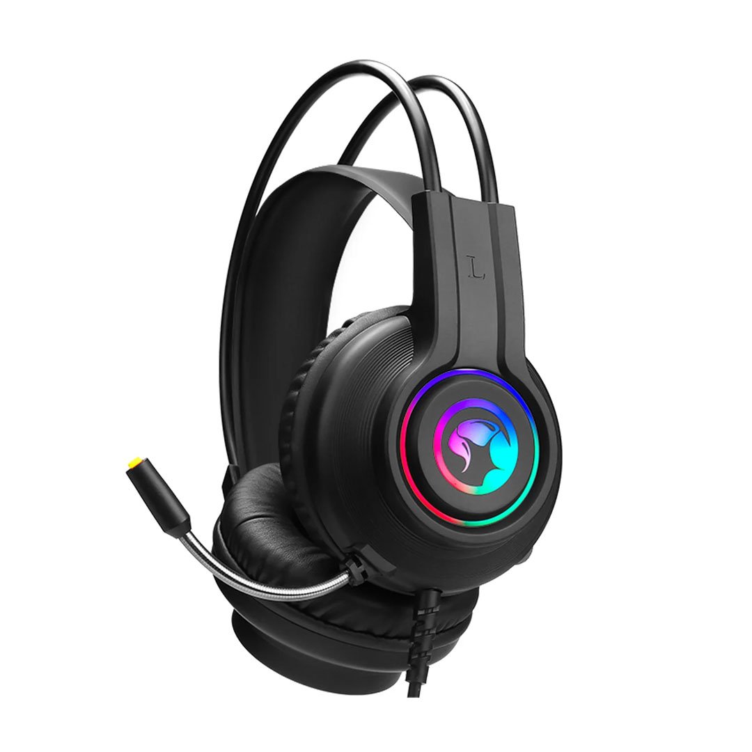 AUDIFONOS GAMING MARVO HG8935 / CONEXION USB 2.0 / ILUMINACION RGB / NEGRO