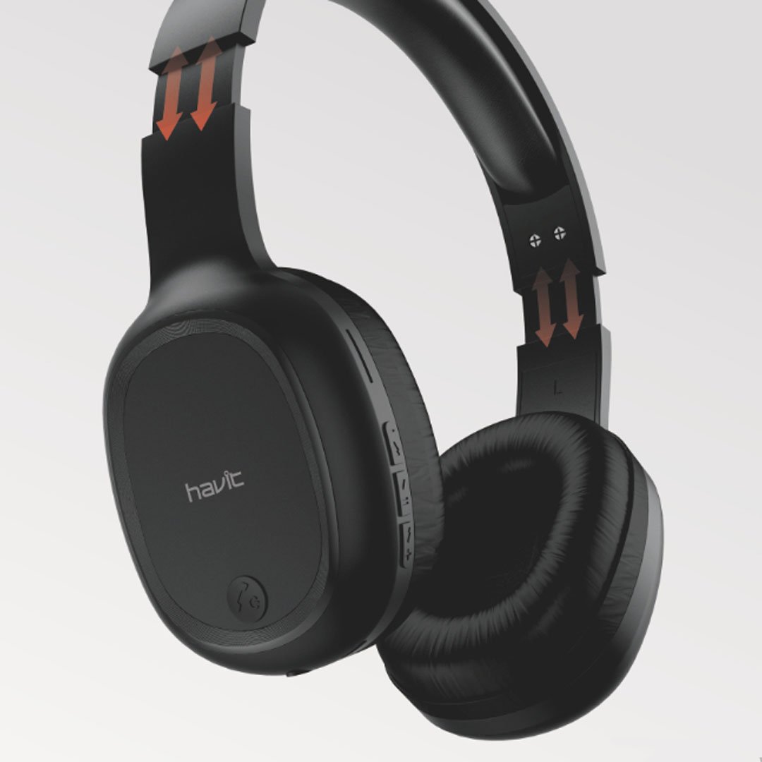 AUDIFONOS INALAMBRICOS HAVIT H2590BT PRO / BLUETOOTH V5.1 / NEGRO - Imagen 4