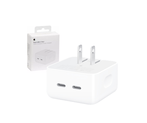 ADAPTADOR DE CORRIENTE IPHONE USB C DUAL 35W /WHITE