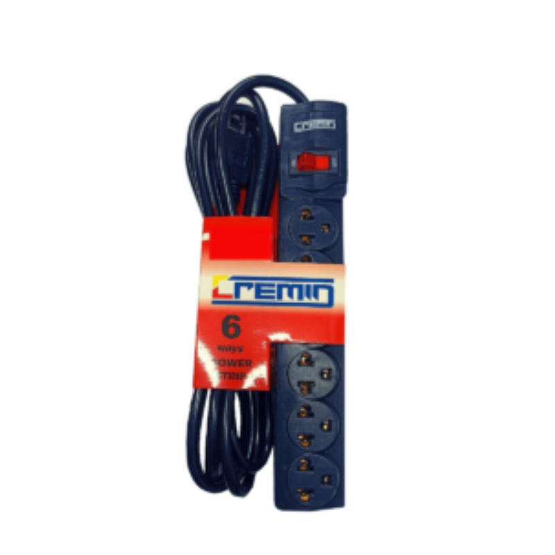 REGLETA DE PROTECCIÓN ELECTRICA CREMIN/ 6 TOMACORRIENTES / 2M /BLACK