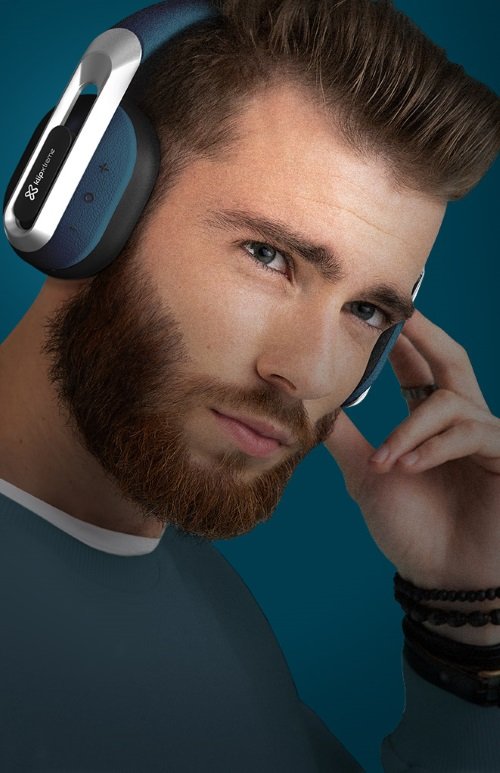 AUDIFONOS KLIP XTREME STYLE BLUETOOTH V5.0 / 40 HORAS / KWH-750BL / BLACK - Imagen 3