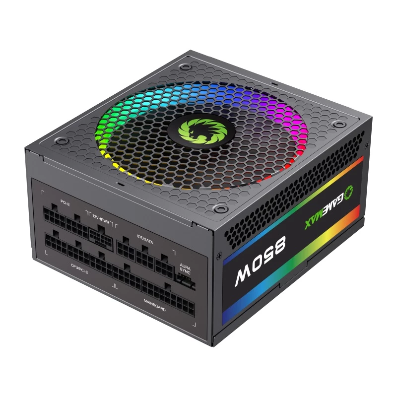 FUENTE PODER GAMEMAX 850WATTS RGB-850 PRO MODULAR CERTIFICACION 80+ GOLD FAN 14CM ARGB - Imagen 3