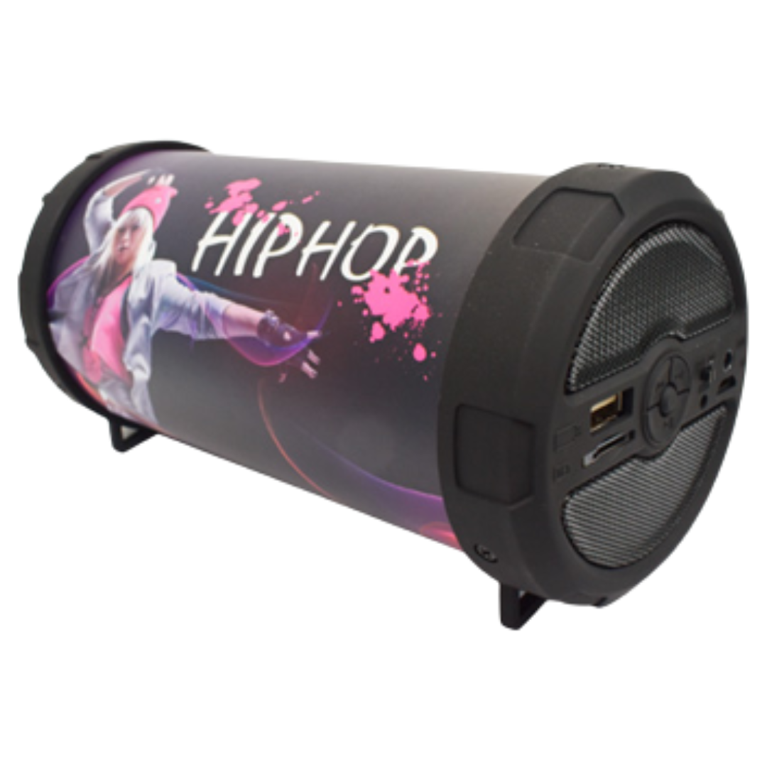 PARLANTES CLOUR MINI BLUETOOTH JSX-002 / POTENCIA 6W RMS / DURACION: 4 HORAS / MANOS LIBRES / BLACK