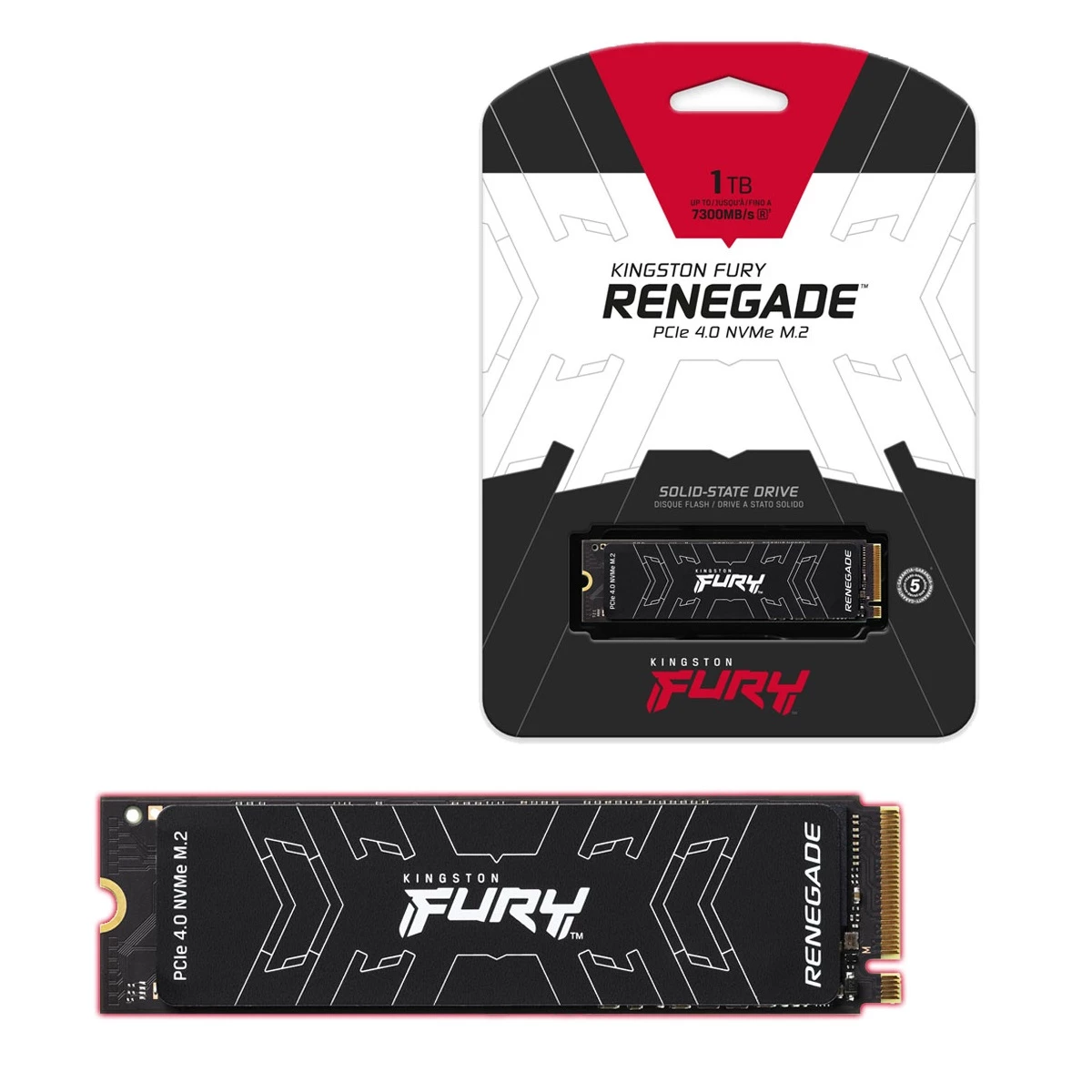 DISCO DURO SÓLIDO KINGSTON FURY 1TB / RENEGADE PCIE 4.0 NVME M.2 / BLACK