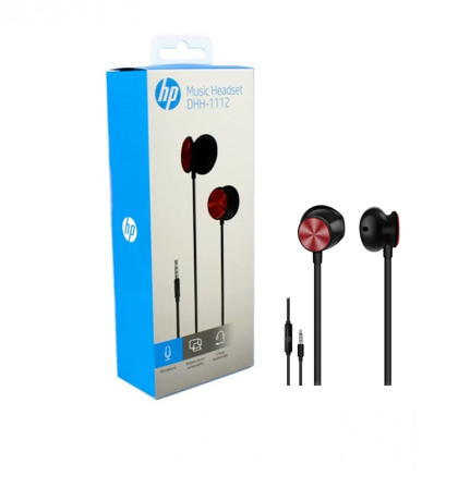 AUDIFONOS MANOS LIBRES HP DHH-1112-BK NEGRO CABLE 1.1M JACK 3.5