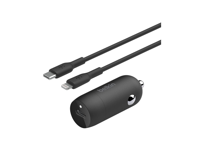 CARGADOR AUTO USB-C BELKIN + CABLE USB C A LINGHTNING/ CARGA RAPIDA – 30W / BLACK