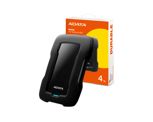 DISCO DURO EXTERNO MECÁNICO ADATA – ANTIGOLPES 4TB – USB 3.2 / HD330 / BLACK