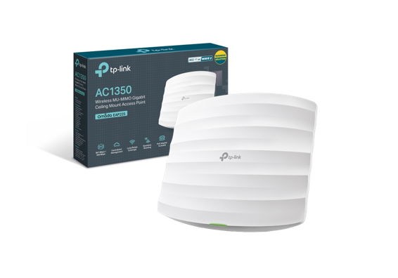 PUNTO DE ACCESO INALAMBRICO TP-LINK OMADA/ EAP225 / AC1350 / MU-MIMO DE MONTAJE EN TECHO.