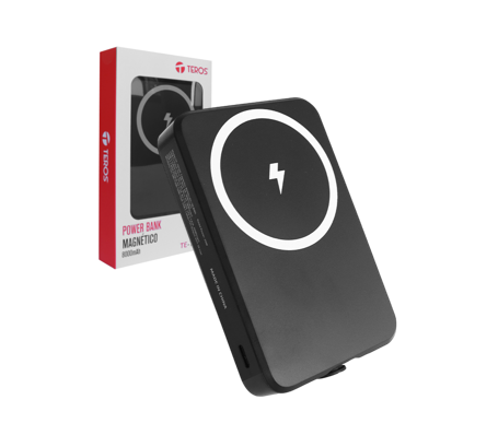 POWER BANK MAGNETICO TEROS TE-7052N / CABLE USB TIPO-C/ 8000MAH