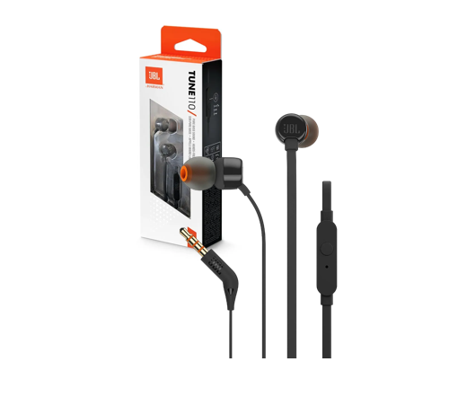 AUDIFONOS JBL TUNE 110 / ALAMBRICOS / MANOS LIBRES / BLACK