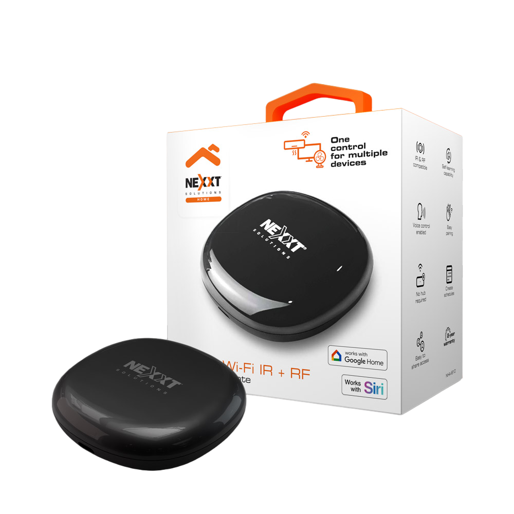 CONTROL UNIVERSAL INTELIGENTE/ NEXXT/ WIFI / IR + RF/ BLACK
