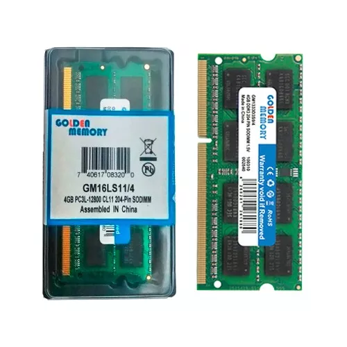 MEMORIA RAM LAPTOP GOLDEN / 4GB DDR3 –1600MHZ (PC3L-12800) / 1.35V / GM16LS11/4