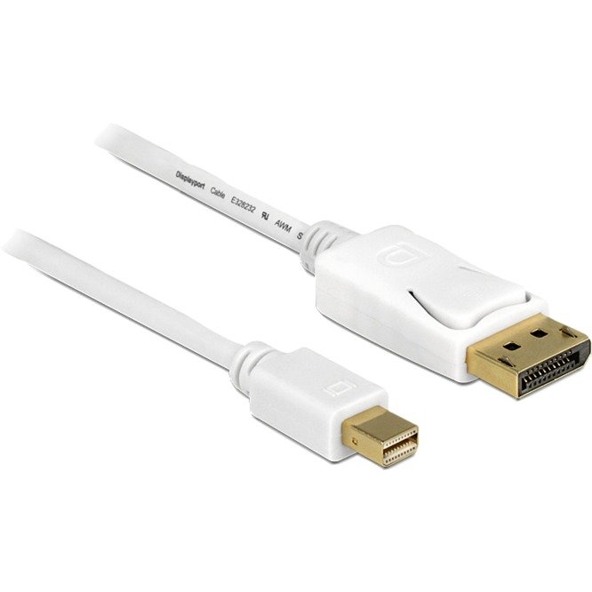 CABLE CONVERTIDOR MINI DISPLAYPORT MACHO A DISPLAYPORT MACHO / RESOLUCION 1080P / 1.8M / WHITE - Imagen 2