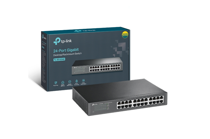 SWITCH INTELIGENTE SENCILLO DE 24 PUERTOS 10/100/1000MBPS / TL-9G1024D