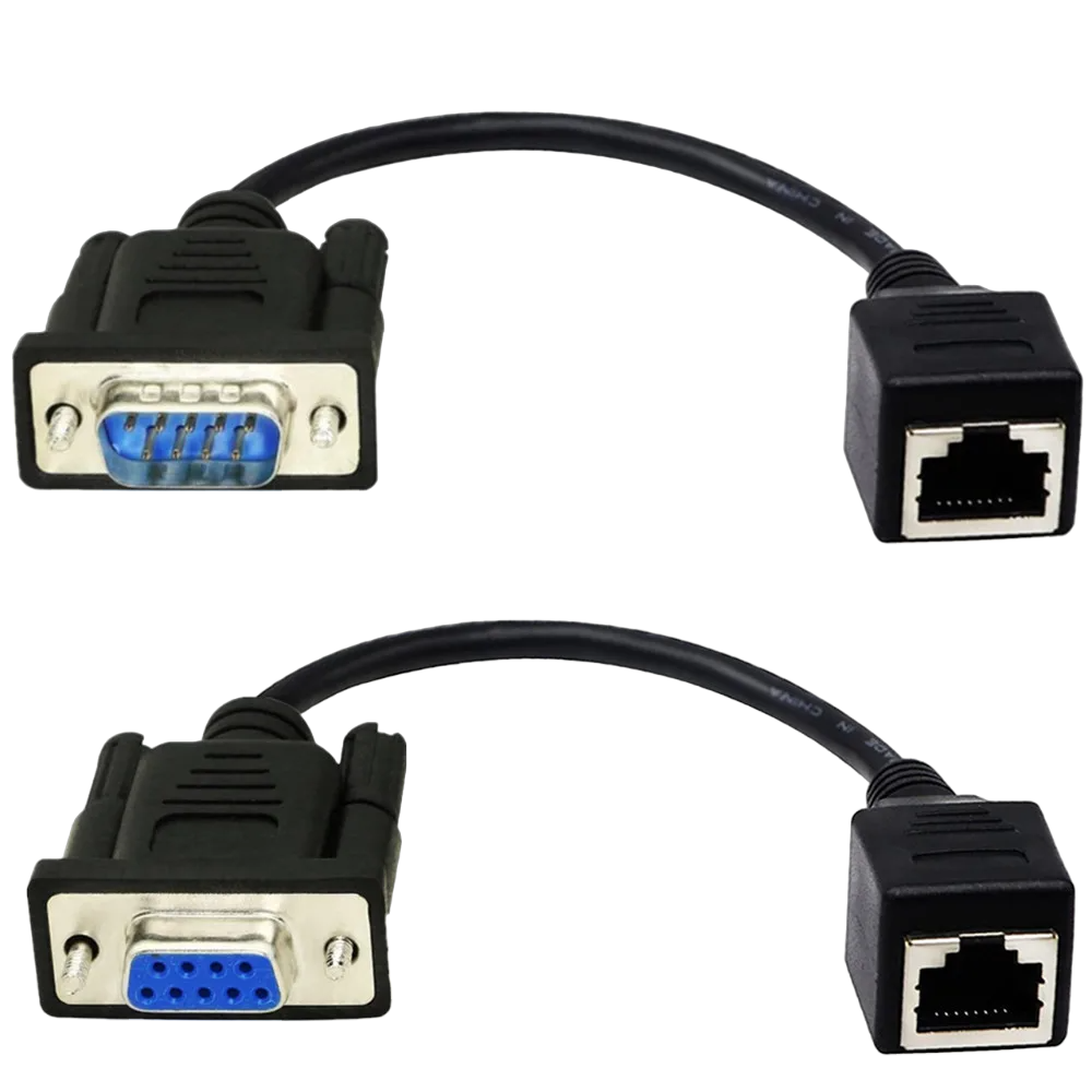 ADAPTADOR/EXTENSOR DE SEÑAL DB9 MACHO-HEMBRA CON RJ45/ 15CM.