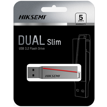 FLASH MEMORY HIKSEMI DUAL SLIM 128GB METALICA USB 3.2