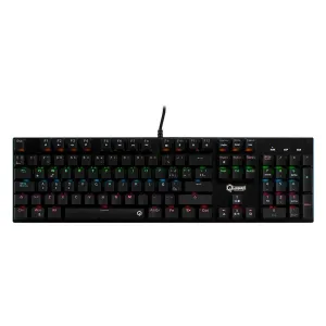 TECLADO QUASAD / QKM-G80 / MECANICO / ALAMBRICO / 9 MODOS DE ILUMINACION / RGB / BLACK