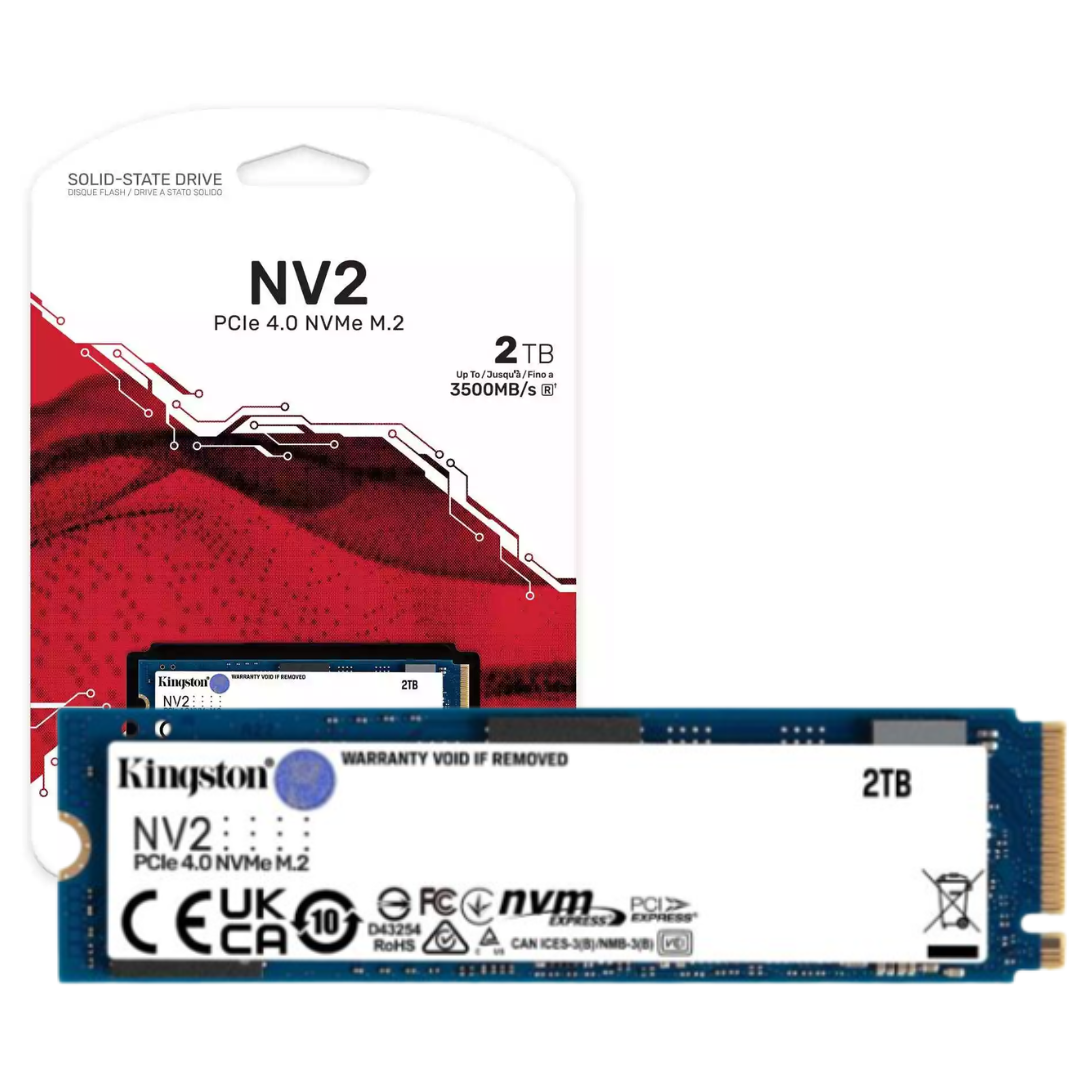 DISCO DURO SOLIDO KINGSTON M.2 PCI-E 4.0 NVME NV2 / 2TB / LAPTOP