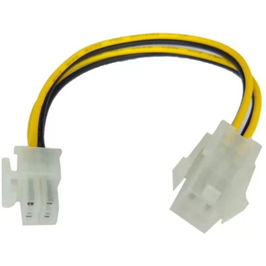 CABLE EXTENSION DE FUENTE DE ALIMENTACION INTERNO PARA CPU ATX 4 PINES MACHO A 4 PINES HEMBRA / 15CM