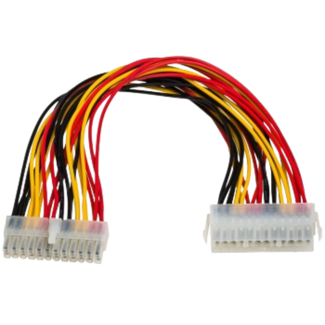 CABLE EXTENSION DE FUENTE DE ALIMENTACION INTERNO ATX 24 PINES MACHO A 24 PINES HEMBRA / 30CM