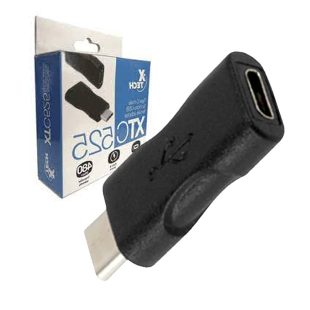 ADAPTADOR/OTG USB-C MACHO A MICRO USB HEMBRA XTECH / XTC525 / BLACK