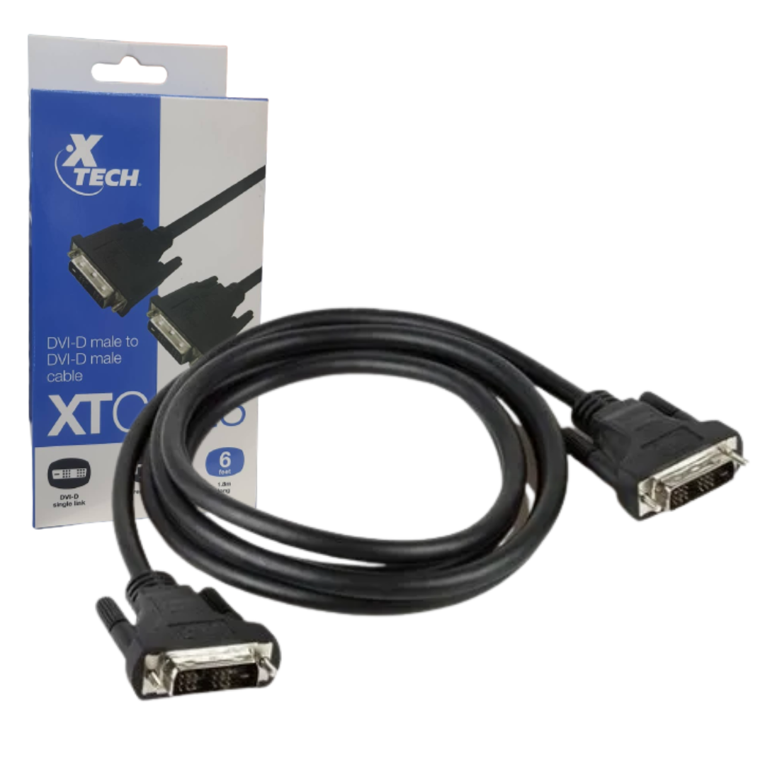 CABLE DVI-D MACHO 18+1 A DVI-D MACHO 18+1 XTECH / 1.8M / XTC328 / BLACK