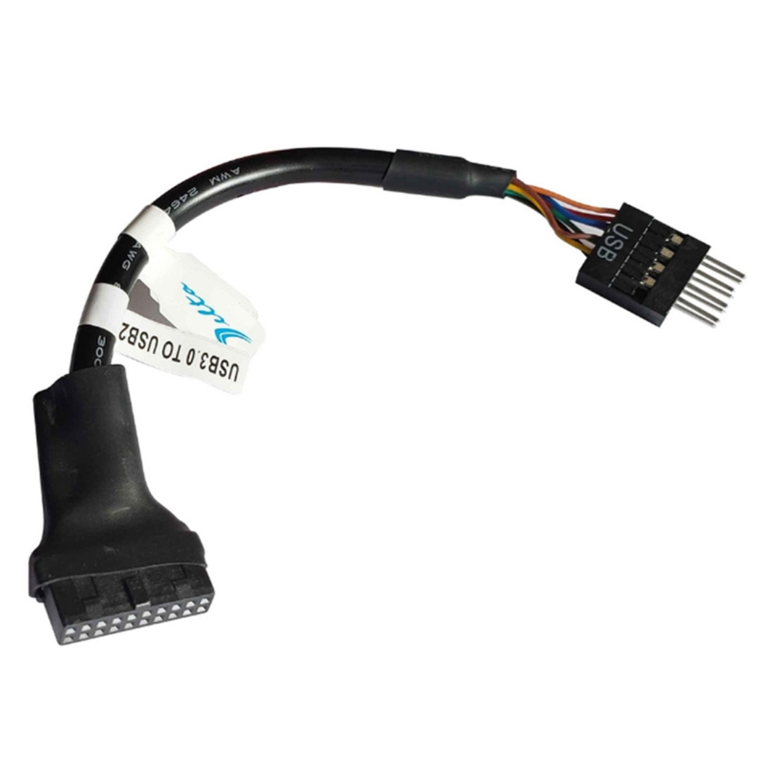 ADAPTADOR/CONVERTIDOR ATX INTERNO PARA CASE USB 3.0 MACHO 19 PINES A USB 2.0 HEMBRA 9 PINES / 16CM