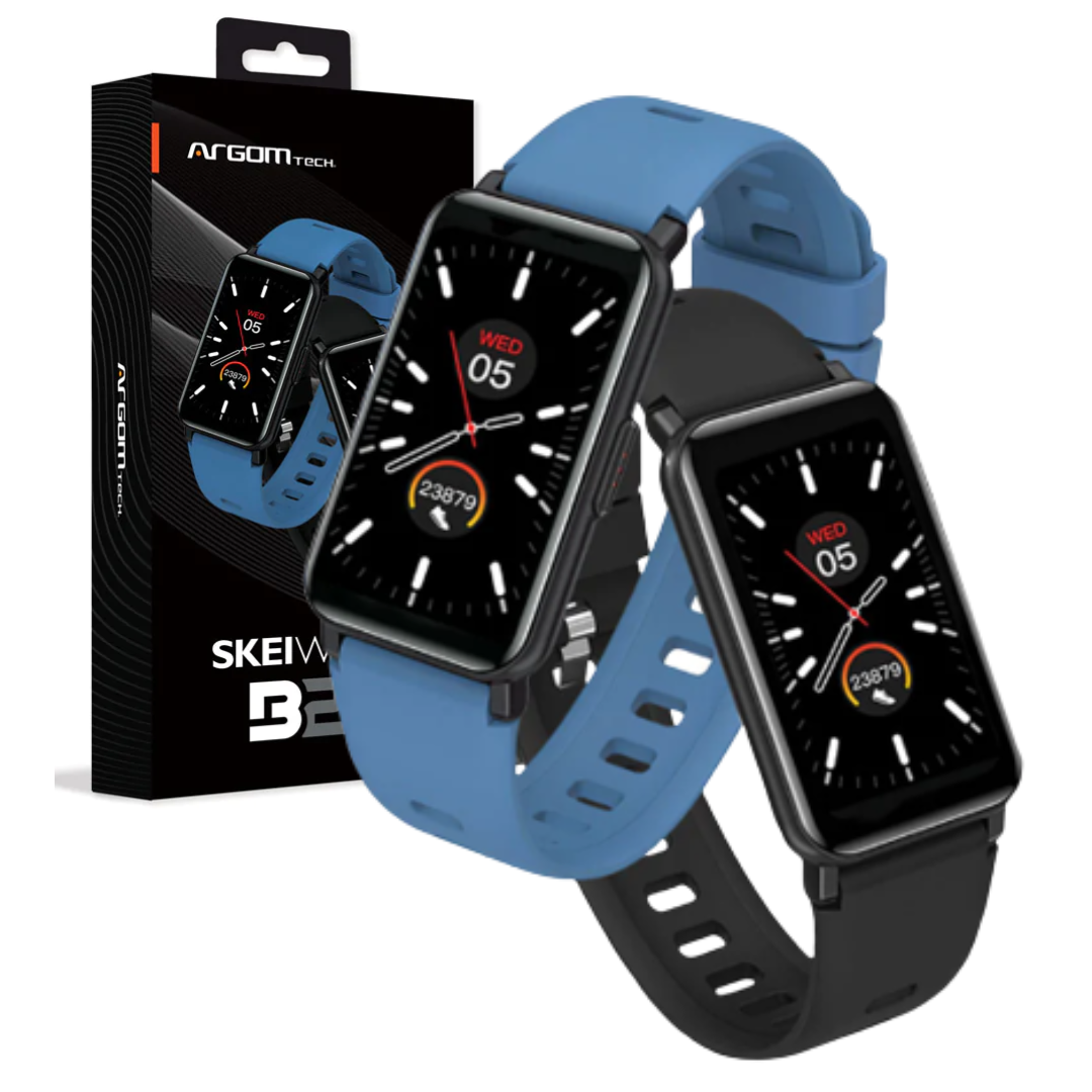 ARGOM SMARTWATCH SKEIWATCH B20 BLUETOOTH V5.0 / DURACION: 20-25 DIAS / ARG-WT-6020BK / BLACK