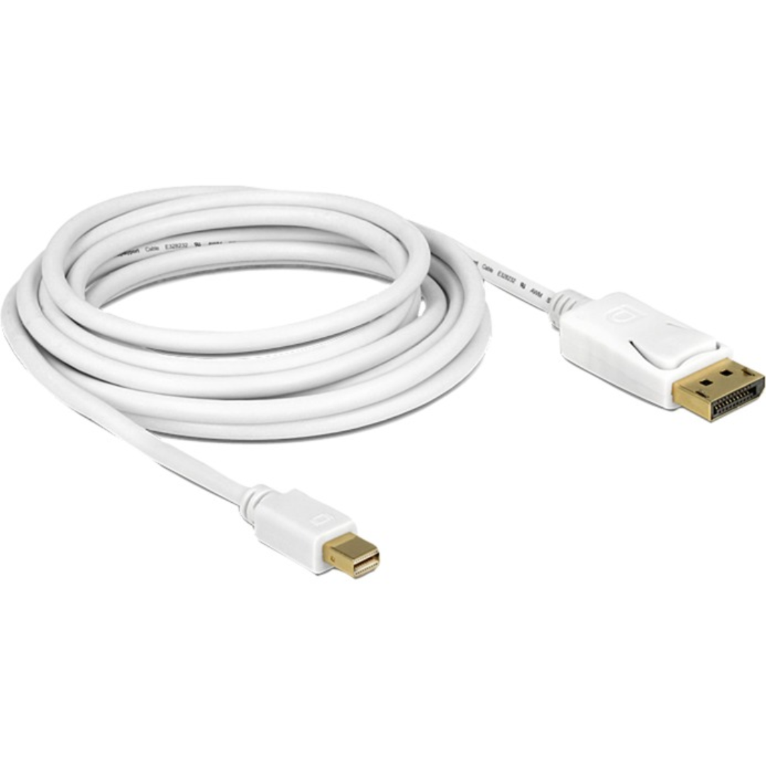CABLE CONVERTIDOR MINI DISPLAYPORT MACHO A DISPLAYPORT MACHO / RESOLUCION 1080P / 1.8M / WHITE