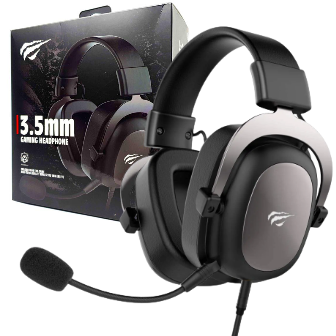 AUDIFONOS GAMING HAVIT CON MICROFONO EXTERNO ALAMBRICO / 1XJACK 3.5MM / CONTROL VOLUMEN / H2002D / BLACK