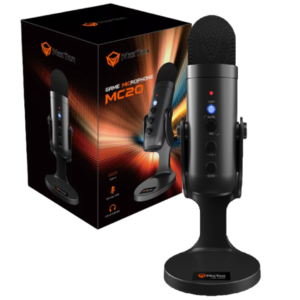 MICROFONO MEETION GAMING ALAMBRICO USB-C + 1xJACK 3.5M / MT-MC20 / BLACK