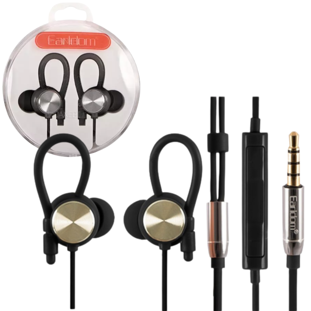 AUDIFONOS EARLDOM ALAMBRICO / JACK 3.5MM / MANOS LIBRES / ET-E17 / BLACK