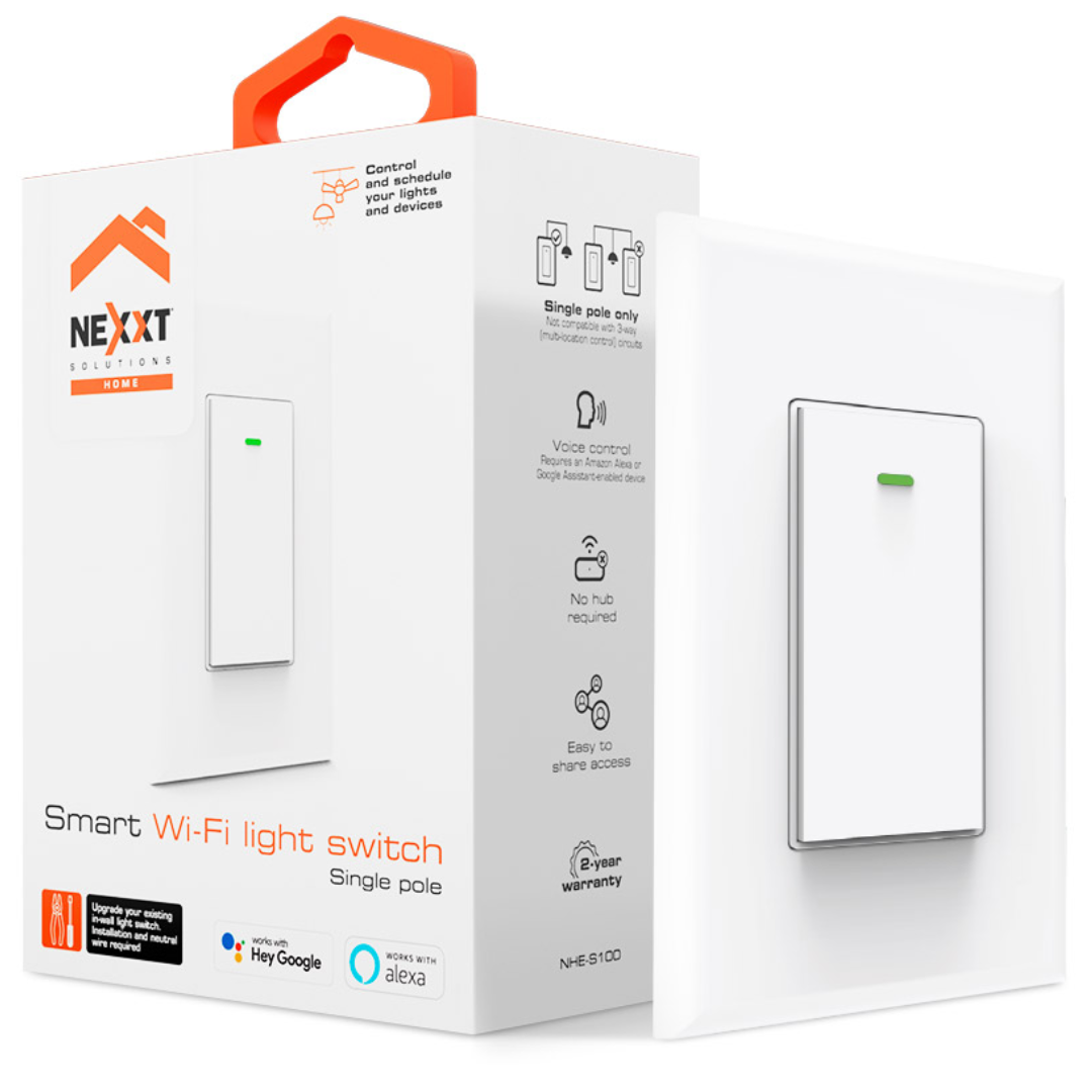 INTERRUPTOR NEXXT SMART WIFI / CONTROL DE VOZ / NHE-S100 / WHITE
