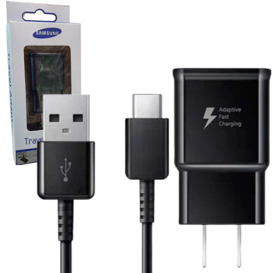 KIT SAMSUNG CABLE USB-C 1M + ADAPTADOR DE CORRIENTE / EP-TA20E / BLACK
