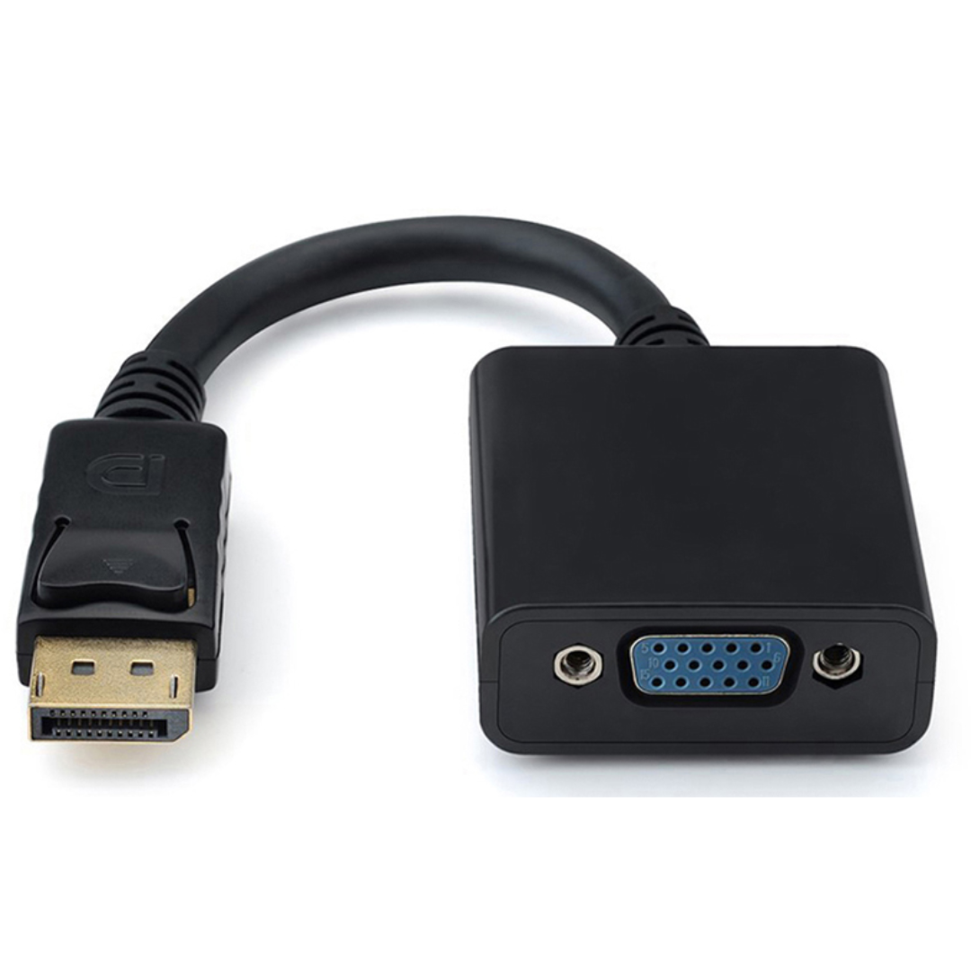 CABLE CONVERTIDOR DISPLAYPORT MACHO A VGA HEMBRA / 15CM / BLACK