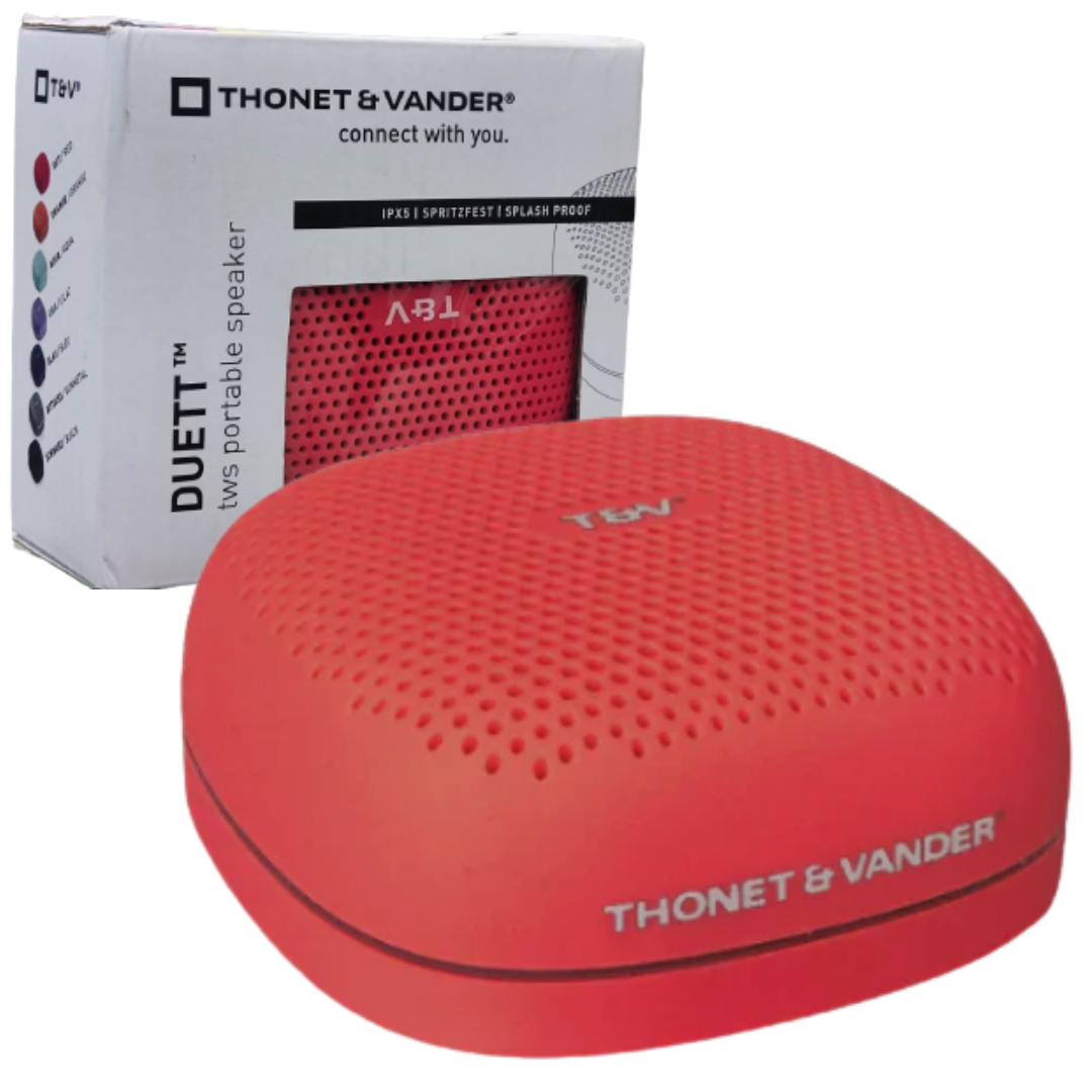 PARLANTES THONET&VANDER DUETT BLUETOOTH / POTENCIA RMS 10W – POTENCIA MAXIMA 30W / DURACION: 8 HORAS / RED
