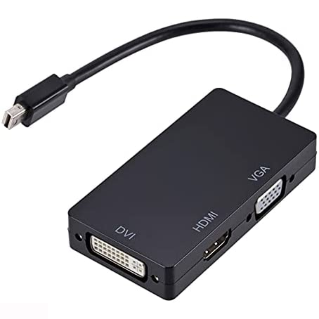 HUB MINI DISPLAYPORT / 3 EN 1 1xVGA – 1xHDMI – 1xDVI 24+5 / BLACK