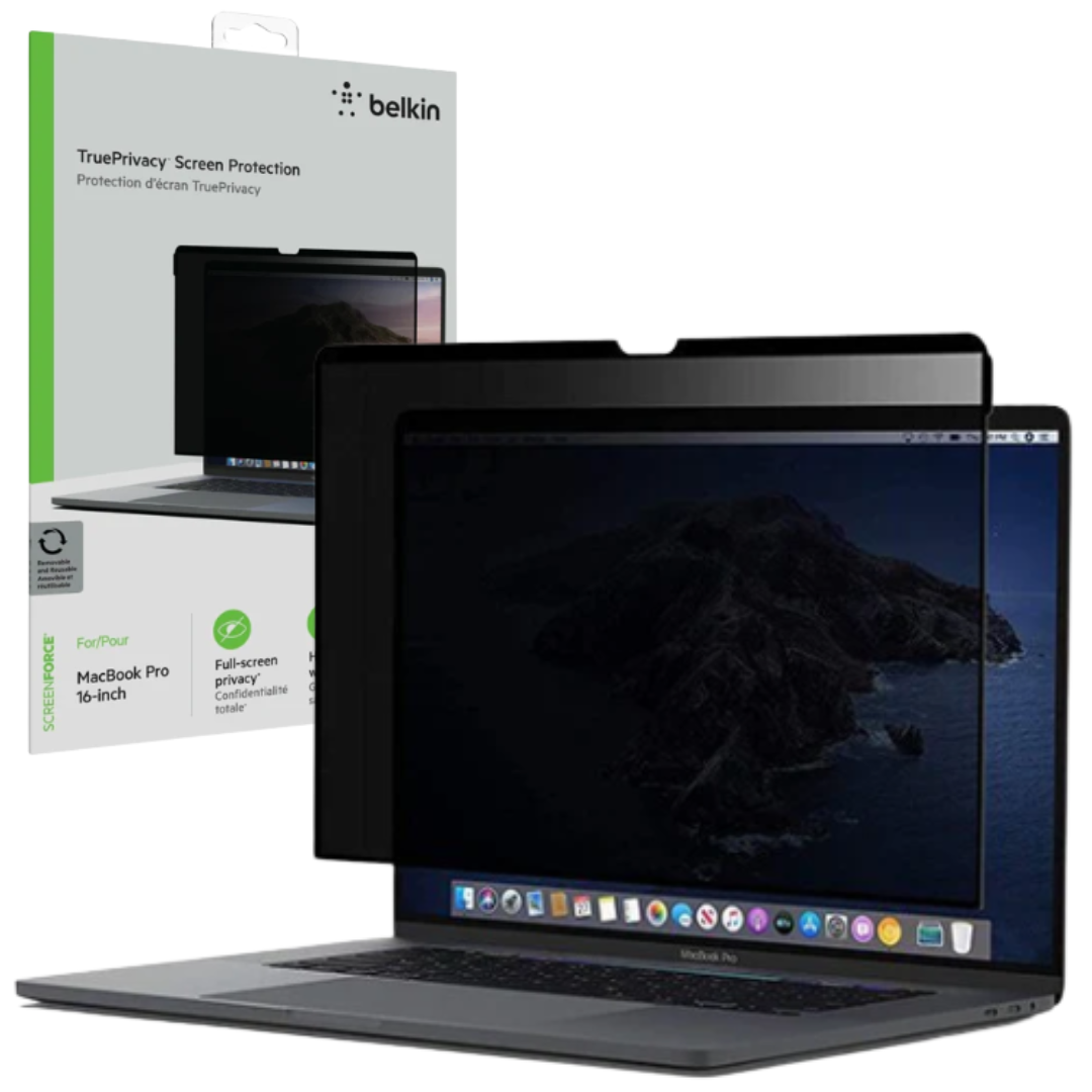 MICA PROTECTORA PARA PANTALLA DE LAPTOP APPLE MACBOOK PRO 16″ MAGNETICO SCREENFORCE TRUEPRIVACY BELKIN / REMOVIBLE – REUTILIZABLE