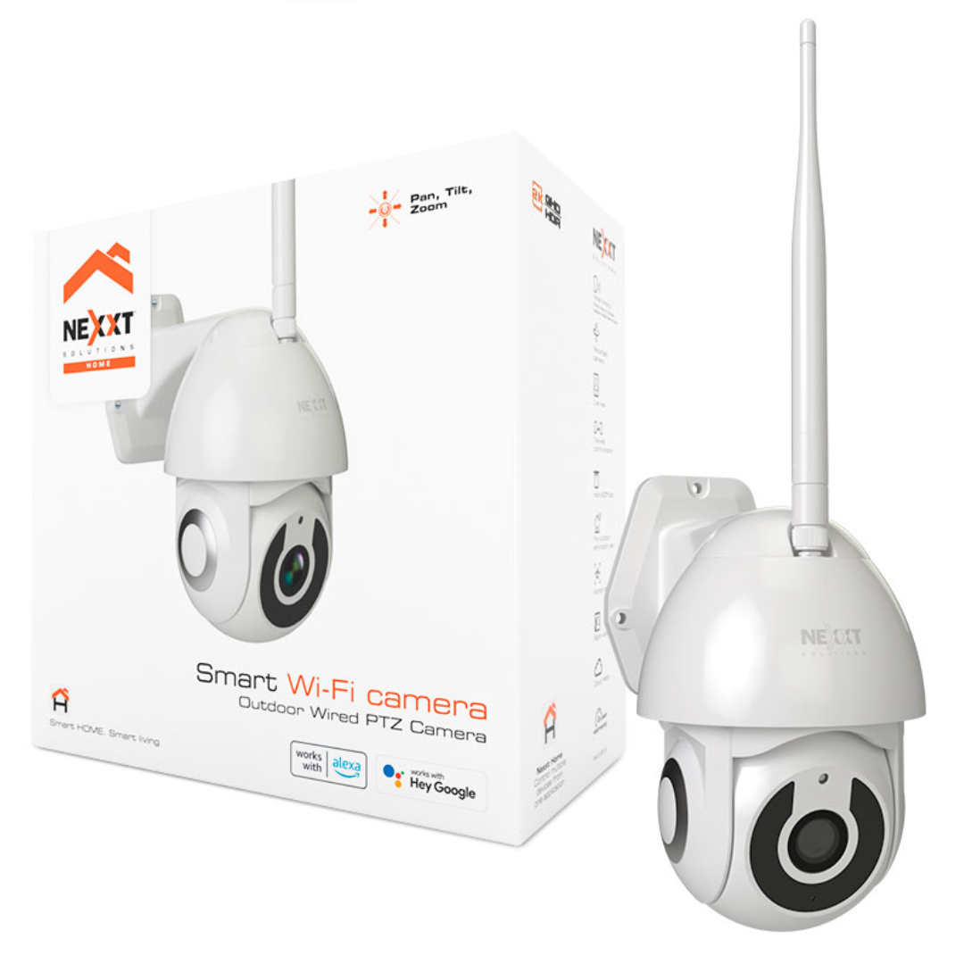 CAMARA DE SEGURIDAD PARA EXTERIOR PTZ NEXXT / RESOLUCION 2K / IP65 / NHC-O612 / WHITE