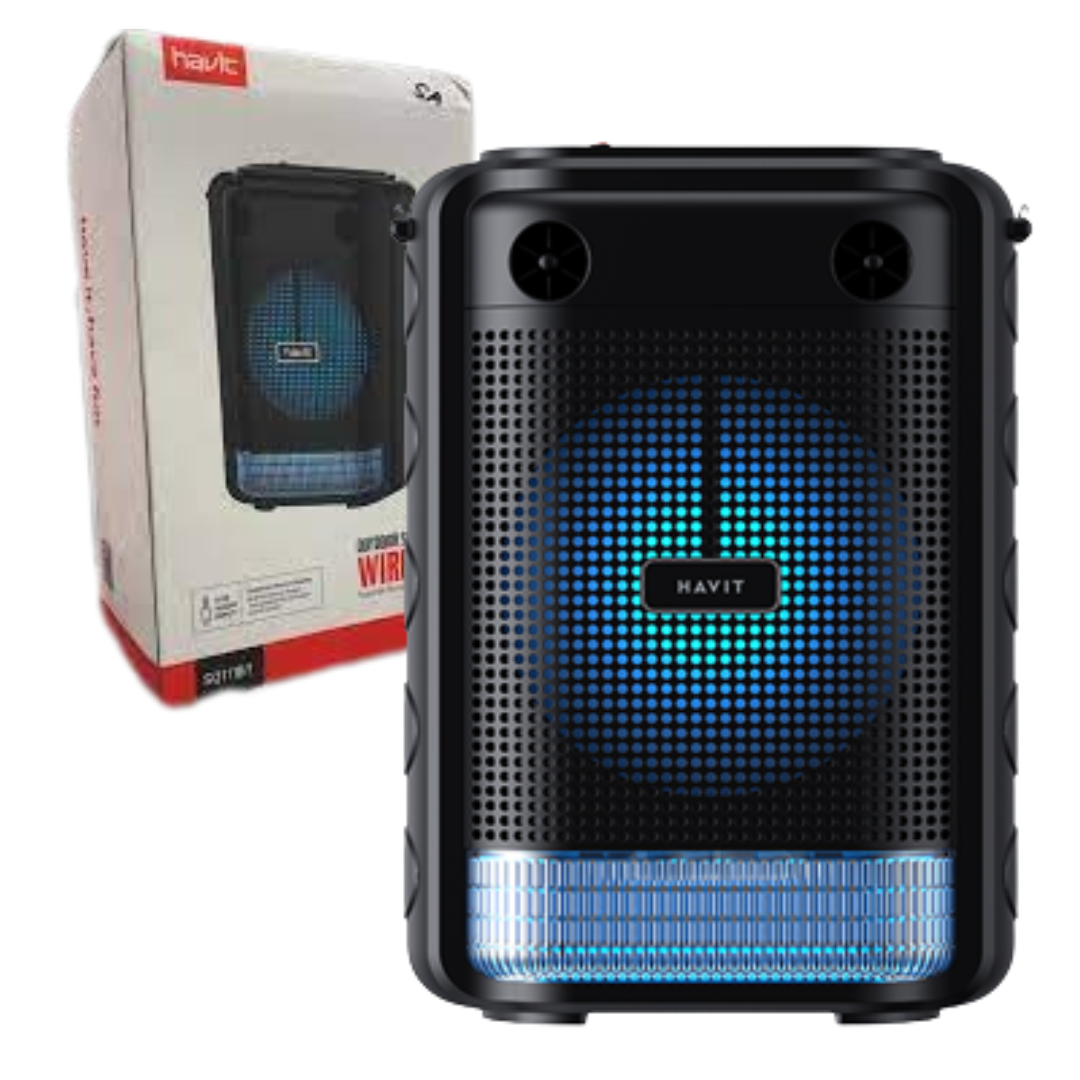 PARLANTES HAVIT BLUETOOTH V5.0 / POTENCIA RMS 8W / DURACION: 8 HORAS / SQ111BT / BLACK